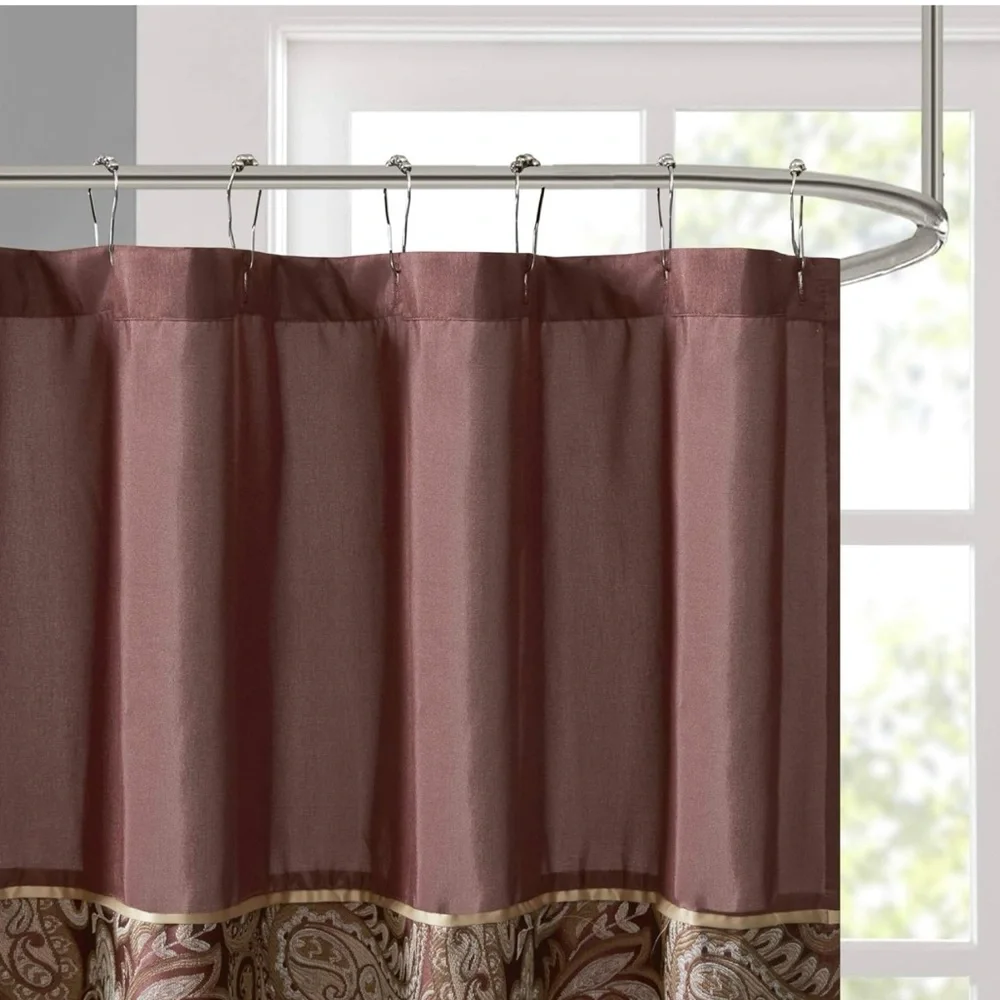 Madison Park Aubrey Jacquard Traditional Shower Curtains